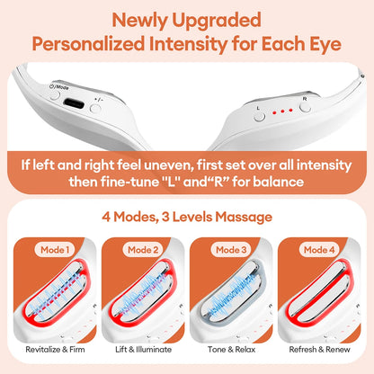 Vyelix EMS Eye Massager Glasses Red Light Therapy
